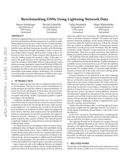 Benchmarking GNNs Using Lightning Network Data