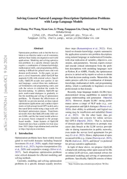 Solving General Natural-Language-Description Optimization Problems with
  Large Language Models
