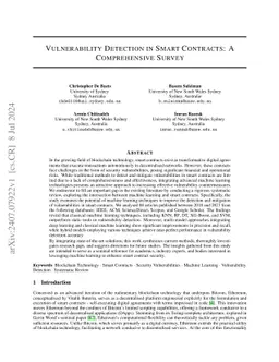 Vulnerability Detection in Smart Contracts: A Comprehensive Survey