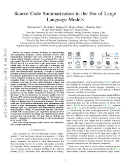 Source Code Summarization in the Era of Large Language Models