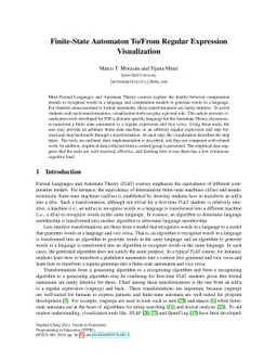 Finite-State Automaton To/From Regular Expression Visualization