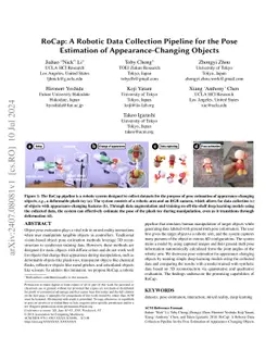 RoCap: A Robotic Data Collection Pipeline for the Pose Estimation of
  Appearance-Changing Objects