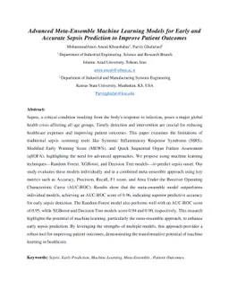 Advanced Meta-Ensemble Machine Learning Models for Early and Accurate
  Sepsis Prediction to Improve Patient Outcomes