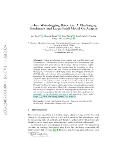 Urban Waterlogging Detection: A Challenging Benchmark and Large-Small
  Model Co-Adapter