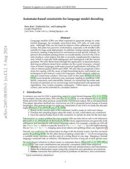 Automata-based constraints for language model decoding