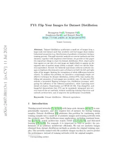 FYI: Flip Your Images for Dataset Distillation