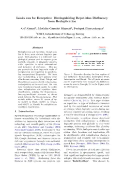 Looks can be Deceptive: Distinguishing Repetition Disfluency from
  Reduplication