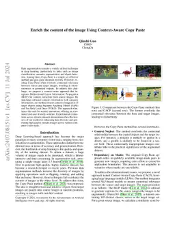Enrich the content of the image Using Context-Aware Copy Paste