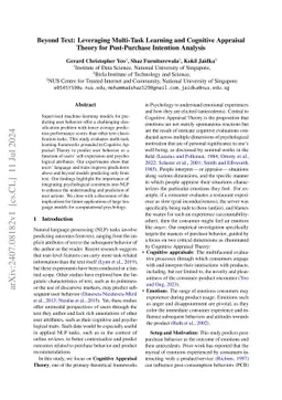 Beyond Text: Leveraging Multi-Task Learning and Cognitive Appraisal
  Theory for Post-Purchase Intention Analysis