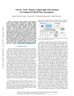 SALSA: Swift Adaptive Lightweight Self-Attention for Enhanced LiDAR
  Place Recognition