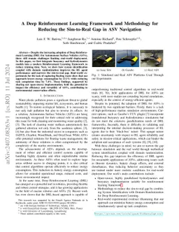 A Deep Reinforcement Learning Framework and Methodology for Reducing the
  Sim-to-Real Gap in ASV Navigation