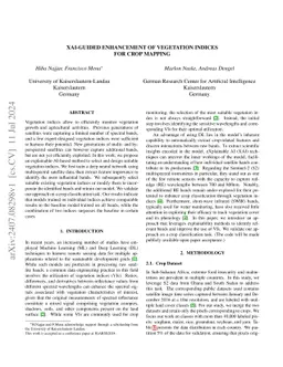 XAI-Guided Enhancement of Vegetation Indices for Crop Mapping