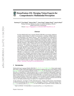 DenseFusion-1M: Merging Vision Experts for Comprehensive Multimodal
  Perception