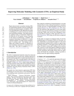 Improving Molecular Modeling with Geometric GNNs: an Empirical Study