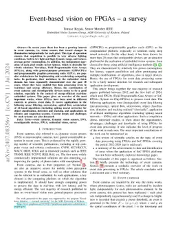Event-based vision on FPGAs -- a survey