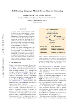 Self-training Language Models for Arithmetic Reasoning