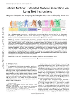 Infinite Motion: Extended Motion Generation via Long Text Instructions