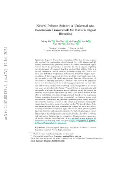 Neural Poisson Solver: A Universal and Continuous Framework for Natural
  Signal Blending