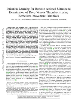 Imitation Learning for Robotic Assisted Ultrasound Examination of Deep
  Venous Thrombosis using Kernelized Movement Primitives