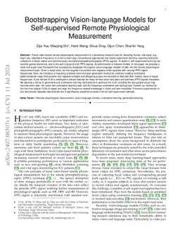 Bootstrapping Vision-language Models for Self-supervised Remote Physiological Measurement