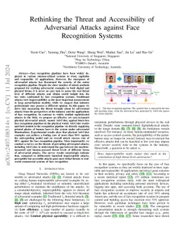 Rethinking the Threat and Accessibility of Adversarial Attacks against
  Face Recognition Systems