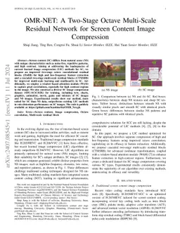 OMR-NET: a two-stage octave multi-scale residual network for screen
  content image compression