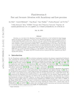 FlashAttention-3: Fast and Accurate Attention with Asynchrony and
  Low-precision