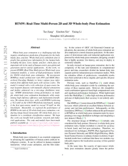 RTMW: Real-Time Multi-Person 2D and 3D Whole-body Pose Estimation