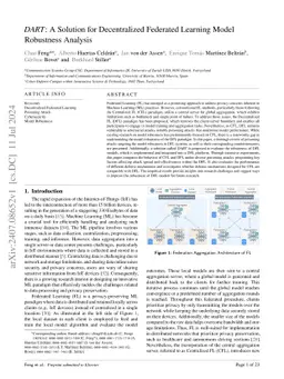 DART: A Solution for Decentralized Federated Learning Model Robustness
  Analysis