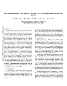 CAD-Prompted Generative Models: A Pathway to Feasible and Novel
  Engineering Designs