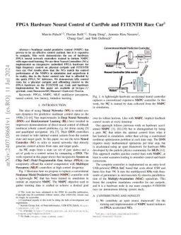 Hardware Neural Control of CartPole and F1TENTH Race Car