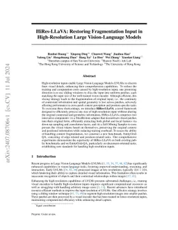 HiRes-LLaVA: Restoring Fragmentation Input in High-Resolution Large Vision-Language Models