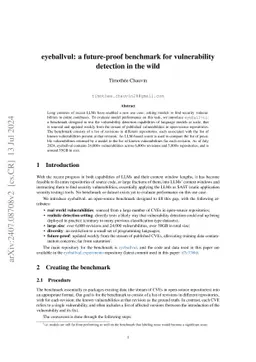 eyeballvul: a future-proof benchmark for vulnerability detection in the
  wild