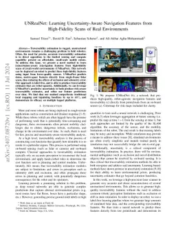 UNRealNet: Learning Uncertainty-Aware Navigation Features from
  High-Fidelity Scans of Real Environments