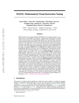 MAVIS: Mathematical Visual Instruction Tuning