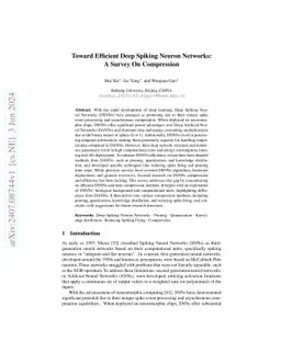 Toward Efficient Deep Spiking Neuron Networks:A Survey On Compression