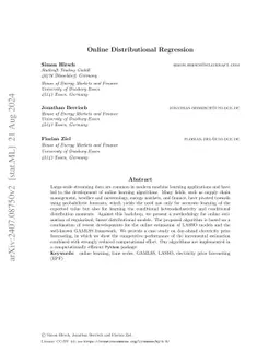 Online Distributional Regression
