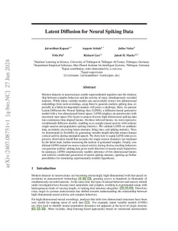 Latent Diffusion for Neural Spiking Data