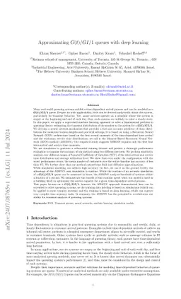 Approximating G(t)/GI/1 queues with deep learning