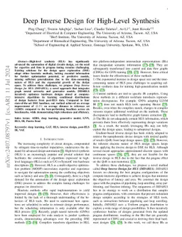 Deep Inverse Design for High-Level Synthesis