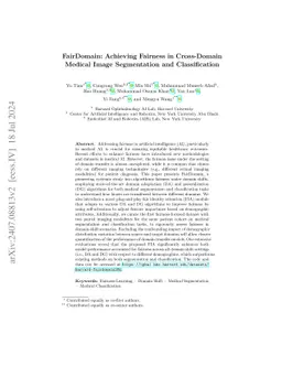 FairDomain: Achieving Fairness in Cross-Domain Medical Image
  Segmentation and Classification