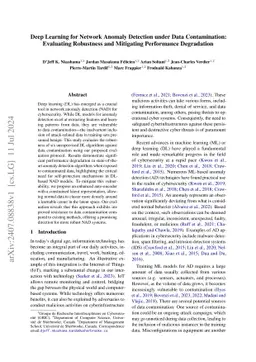 Deep Learning for Network Anomaly Detection under Data Contamination:
  Evaluating Robustness and Mitigating Performance Degradation