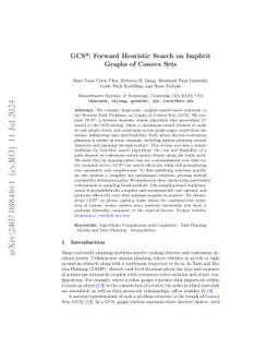 GCS*: Forward Heuristic Search on Implicit Graphs of Convex Sets