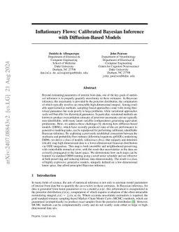 Inflationary Flows: Calibrated Bayesian Inference with Diffusion-Based Models