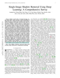 Single-Image Shadow Removal Using Deep Learning: A Comprehensive Survey