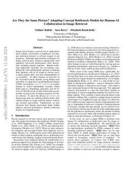Are They the Same Picture? Adapting Concept Bottleneck Models for
  Human-AI Collaboration in Image Retrieval