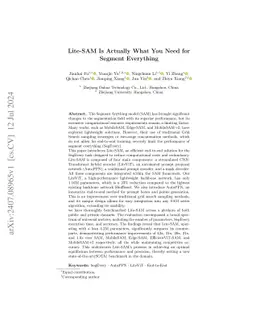 Lite-SAM Is Actually What You Need for Segment Everything