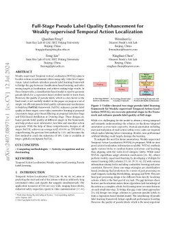 Full-Stage Pseudo Label Quality Enhancement for Weakly-supervised
  Temporal Action Localization
