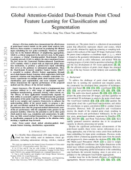 Global Attention-Guided Dual-Domain Point Cloud Feature Learning for
  Classification and Segmentation