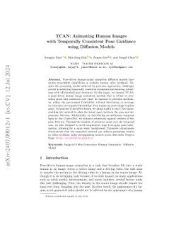 TCAN: Animating Human Images with Temporally Consistent Pose Guidance
  using Diffusion Models